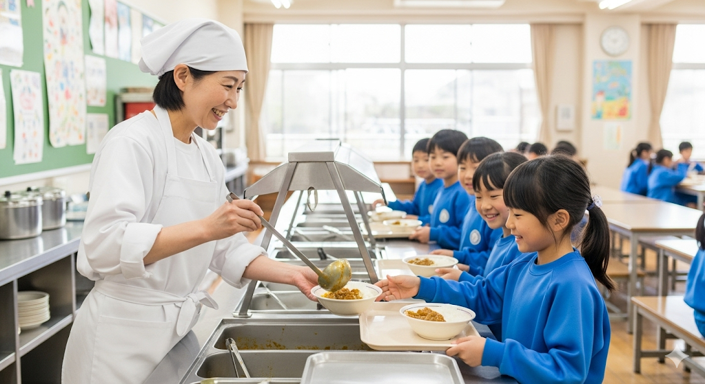 調理師免許で給食のおばさんになる